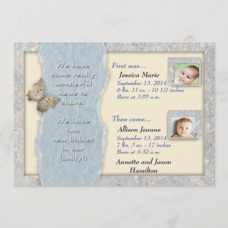 Aankondiging van de jongste tweeling