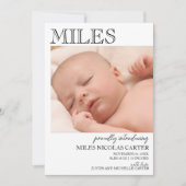 Aankondiging van de moderne geboorte van Elegant (Voorkant)