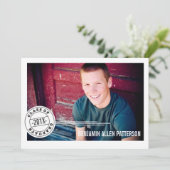 Aankondiging van de Moderne Stamp Photo Graduation (Staand voorkant)