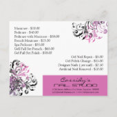 Aankondiging van de Nail Bar en de Nail Technicia Briefkaart (Achterkant)