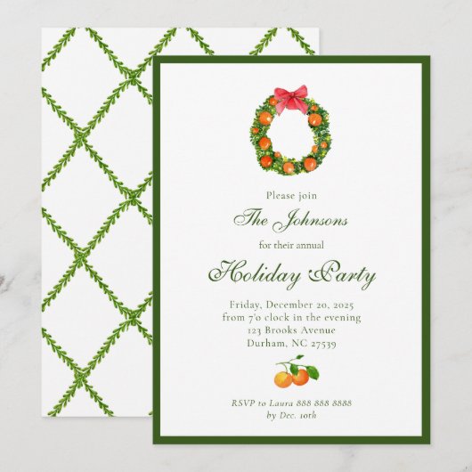 Aankondiging van de Oranje partij voor de feestdag (Voorkant / Achterkant)