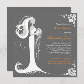 Aankondiging van de partij Elegant Bride Vrijgezel (Voorkant / Achterkant)