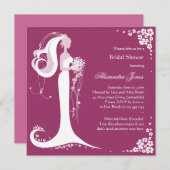 Aankondiging van de partij Elegant Bride Vrijgezel (Voorkant / Achterkant)