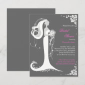 Aankondiging van de partij Elegant Bride Vrijgezel (Voorkant / Achterkant)