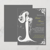 Aankondiging van de partij Elegant Bride Vrijgezel (Voorkant / Achterkant)