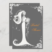 Aankondiging van de partij Elegant Bride Vrijgezel (Voorkant / Achterkant)