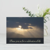 Aankondiging van de Ray of Light Memorial Service (Staand voorkant)