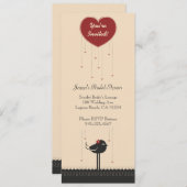 Aankondiging van de  rode en zwarte-liefdesbrij (Voorkant / Achterkant)