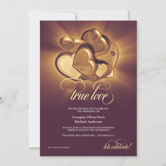 Aankondiging van de trouwerij van ware liefde (Voorkant)