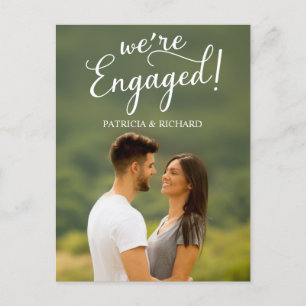 Aankondiging van de verloving en save the date briefkaart