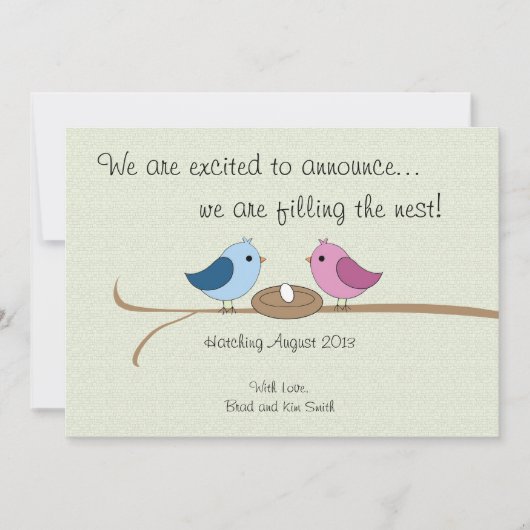 Aankondiging van de zwangerschap op maat (Voorkant)