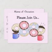 Aankondiging van donuts en koffie (Voorkant / Achterkant)