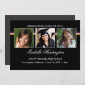 Aankondiging van drie Afstuderen voor fotobalie (Voorkant / Achterkant)