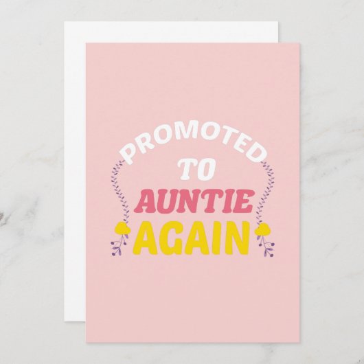 Aankondiging van een acute zwangerschap:promoten b (Voorkant / Achterkant)