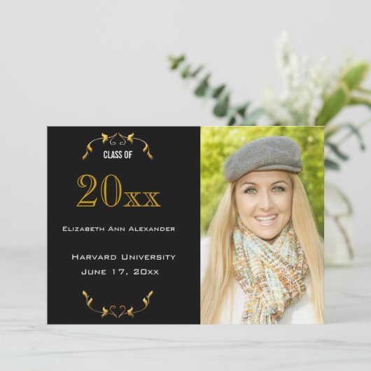 Aankondiging van een afstuderen partij (Staand voorkant)