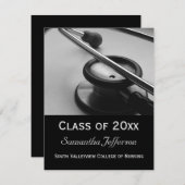 Aankondiging van een Afstuderen voor verpleegkunde (Voorkant / Achterkant)