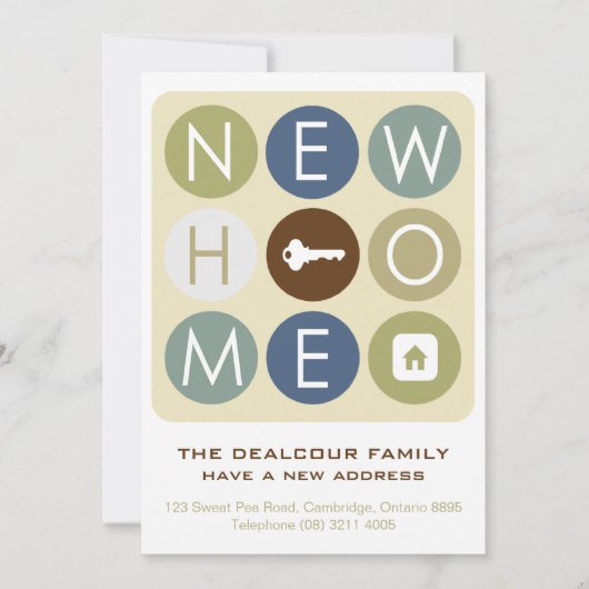 Aankondiging van een bewegend huis - Retro Typogra (Voorkant)