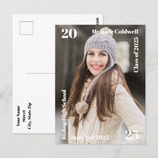 Aankondiging van een gepersonaliseerd Afstuderen Briefkaart