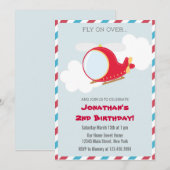 Aankondiging van een helikopter Birthday Party (Voorkant / Achterkant)