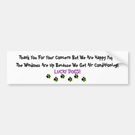 Aankondiging van een hond in de auto bumpersticker (Voorkant)