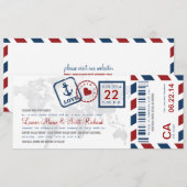 Aankondiging van een instapkaart voor Nautical Air (Voorkant / Achterkant)