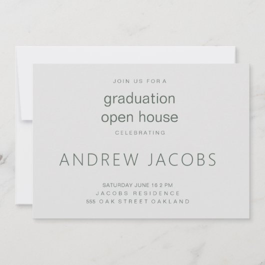 Aankondiging van een modern Afstuderen in Trendy (Achterkant)