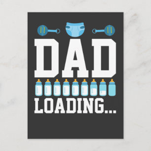 Aankondiging van een nieuwe Pap-Baby lade voor een Briefkaart
