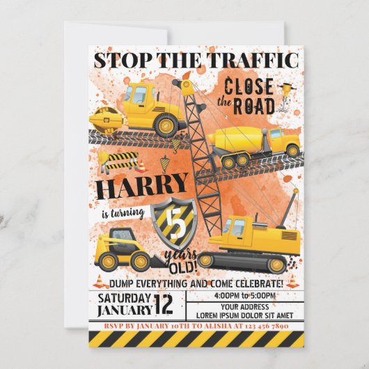 Aankondiging van een uitnodiging voor de bouw (Voorkant)