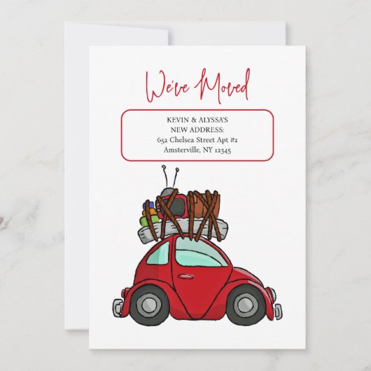 aankondiging van een verhuizing van een auto (Voorkant)