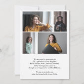 Aankondiging van eindexamen met foto en muts (Achterkant)