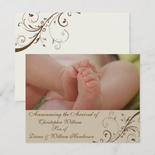 Aankondiging van Elegant Baby (Voorkant / Achterkant)