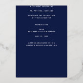 Aankondiging van Elegant Gold Foil Tassel Afstuder (Achterkant)