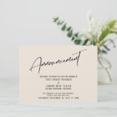 Aankondiging van Elegant Handwriting Wedding Delay (Staand voorkant)