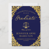 Aankondiging van Elegant Law School Afstuderen Fot (Voorkant)