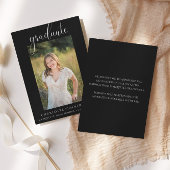 Aankondiging van Elegant Script Black Afstuderen