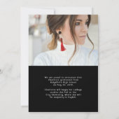 Aankondiging van Elegant Script Multi Photo Afstud (Achterkant)