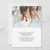 Aankondiging van Elegant Script Multi Photo Afstud (Achterkant)