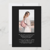 Aankondiging van Elegant Script Multi Photo Afstud (Achterkant)