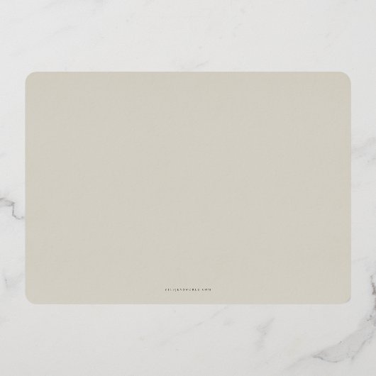 Aankondiging van Elegant Single Photo Folie Verlov (Achterkant)