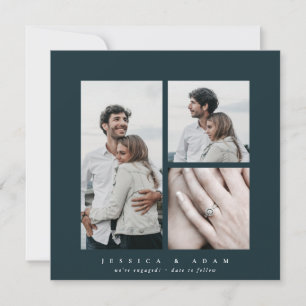 Aankondiging van Elegant Square Multi Photo Verlov