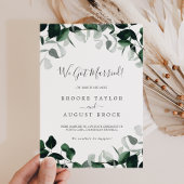 Aankondiging van Emerald Greenery Elopement