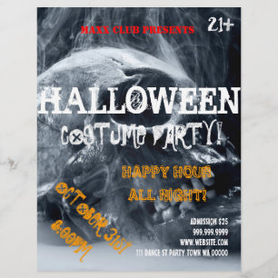 Aankondiging van evenementen van Halloween Party D Flyer