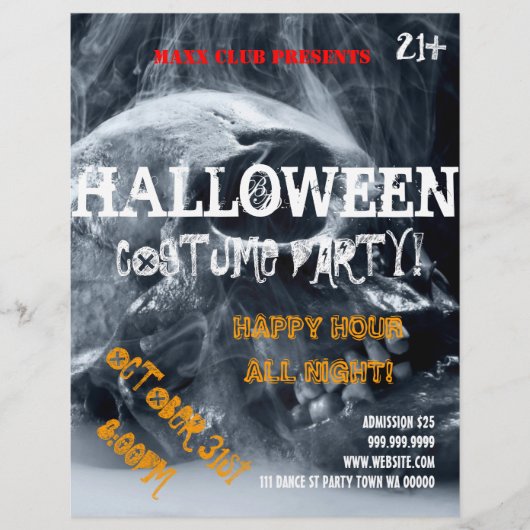 Aankondiging van evenementen van Halloween Party D Flyer (Voorkant)