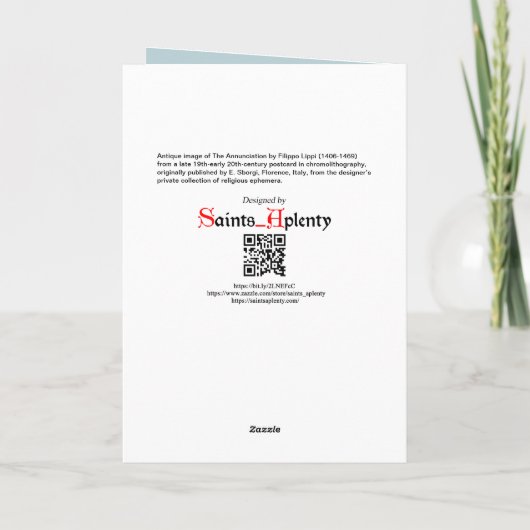 Aankondiging van F. Lippi (M 038) (Achterkant)