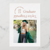 Aankondiging van folie Modern Minimal Trendy Photo (Voorkant)