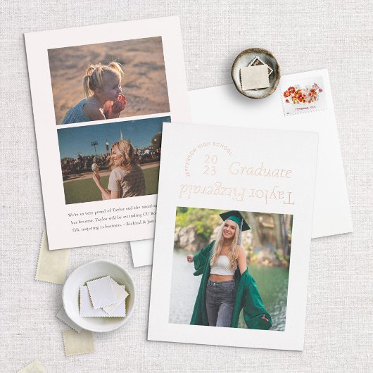 Aankondiging van folie Modern Minimal Trendy Photo