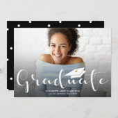 Aankondiging van foto's op middelbaar Afstuderen (Voorkant / Achterkant)