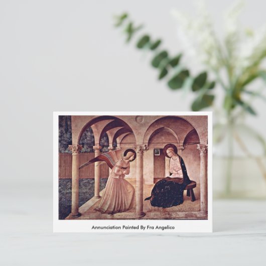 Aankondiging van Fra Angelico Briefkaart (Staand voorkant)