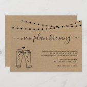 Aankondiging van Funny Beer Wedding-uitstel (Voorkant / Achterkant)