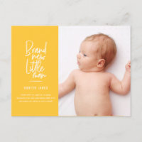 Aankondiging van geboorte baby's met een moderne h